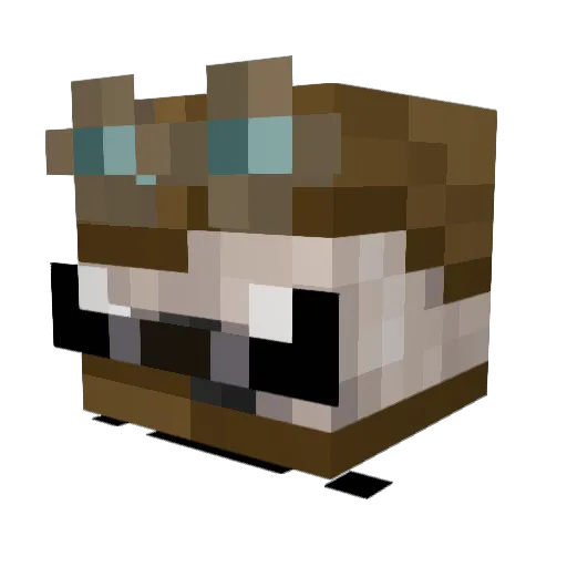 WAKACITO_05 Minecraft avatar head, 3D render