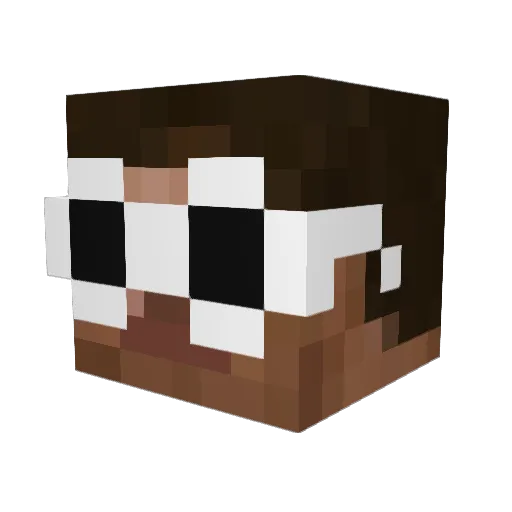 WALP3R Minecraft avatar head, 3D render
