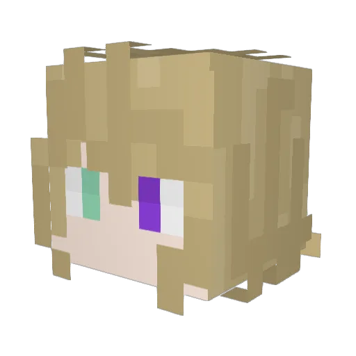 WAMwm Minecraft avatar head, 3D render