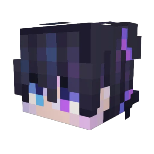 WANGSHUAN Minecraft avatar head, 3D render