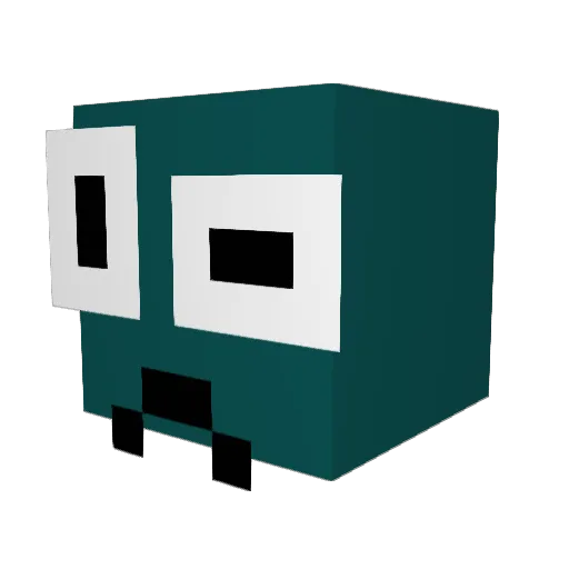 WANNYX Minecraft avatar head, 3D render