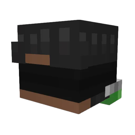 WAN_UP Minecraft avatar head, 3D render