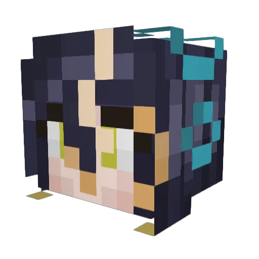 WANno1 Minecraft avatar head, 3D render