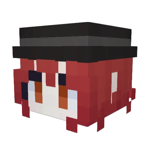 WANshian Minecraft avatar head, 3D render