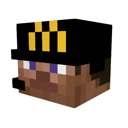 WAQAS_OG Minecraft avatar head, 3D render