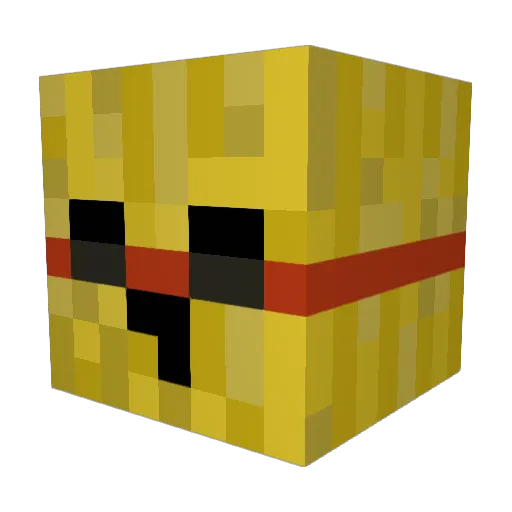 WARASIBE Minecraft avatar head, 3D render