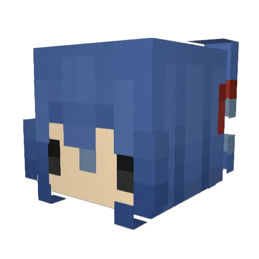 WARCRIMINALREN Minecraft avatar head, 3D render