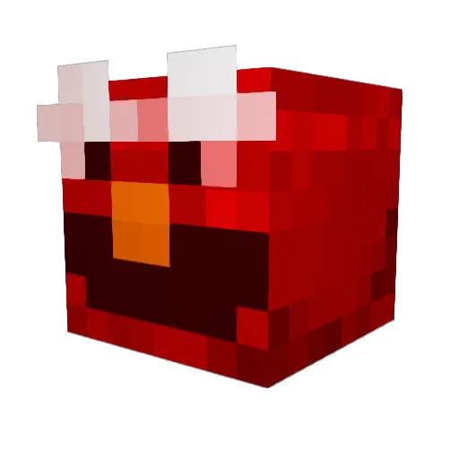 WARIO_100 Minecraft avatar head, 3D render