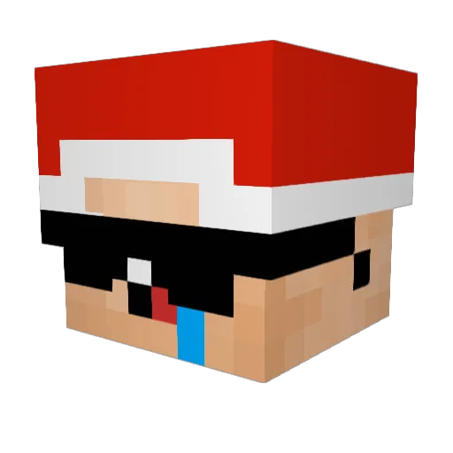 WARKAYY Minecraft avatar head, 3D render