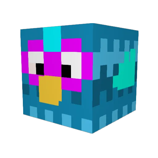 WARMONGER55 Minecraft avatar head, 3D render