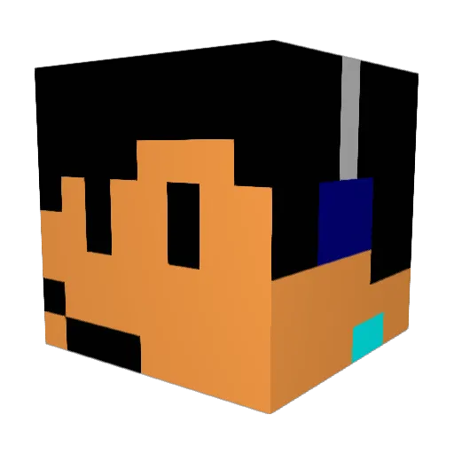 WARRIORDU41 Minecraft avatar head, 3D render