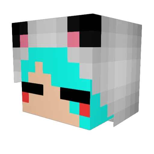 WARalice Minecraft avatar head, 3D render