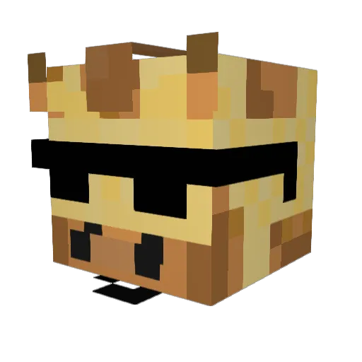 WARbuilder2488 Minecraft avatar head, 3D render