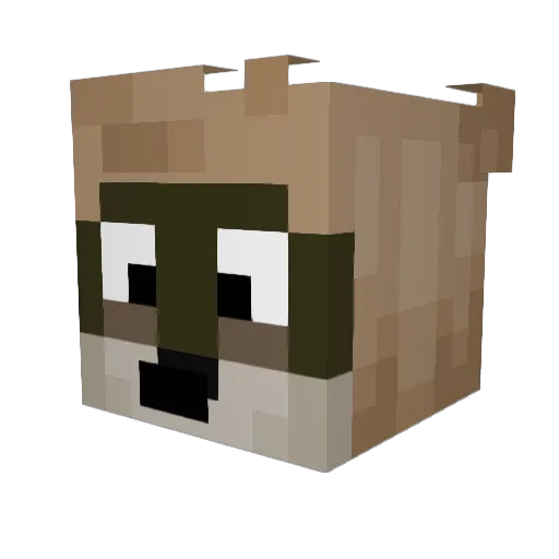 WAS10IM Minecraft avatar head, 3D render