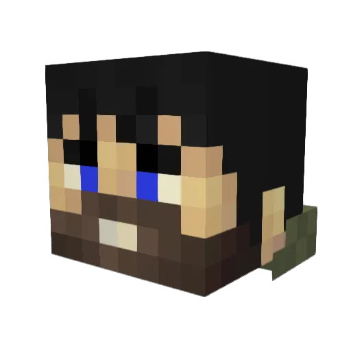 WASDmovesME Minecraft avatar head, 3D render