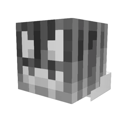 WASTED987 Minecraft avatar head, 3D render