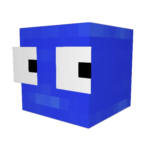 WATER5779 Minecraft avatar head, 3D render