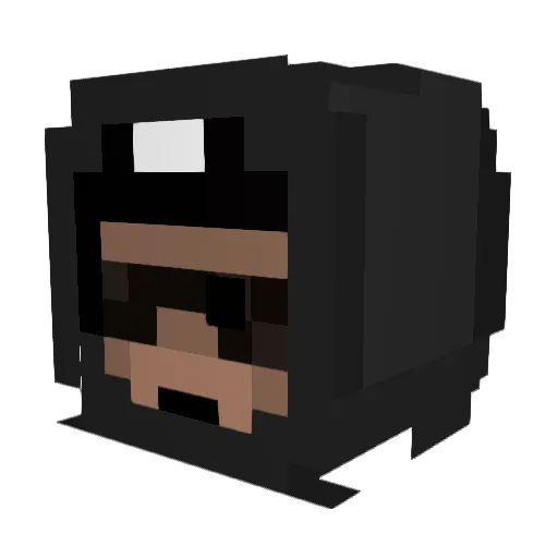 WATXIRO Minecraft avatar head, 3D render