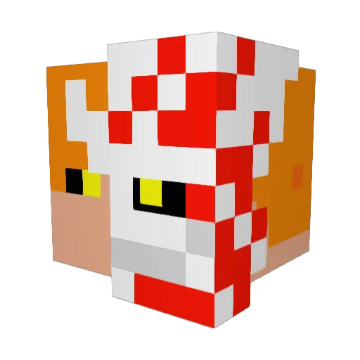 WAWAsxdd Minecraft avatar head, 3D render