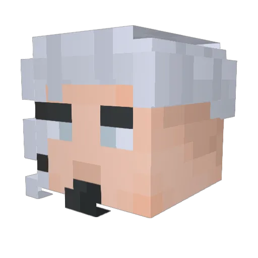 WBaRsYkW Minecraft avatar head, 3D render