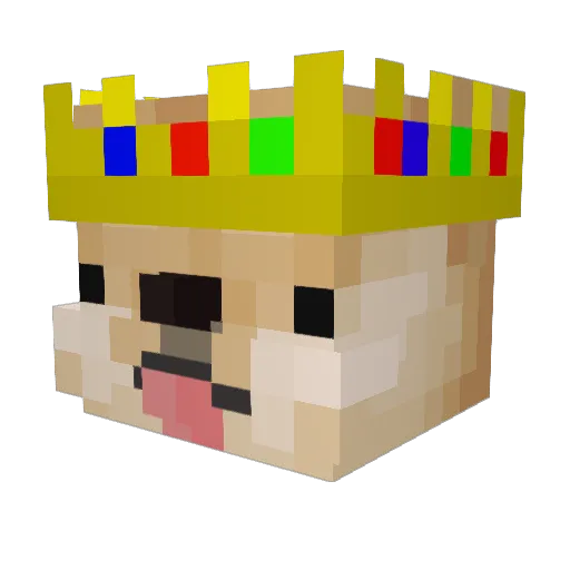 WBuzz Minecraft avatar head, 3D render