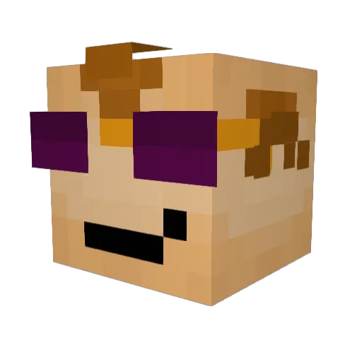 WC1012 Minecraft avatar head, 3D render