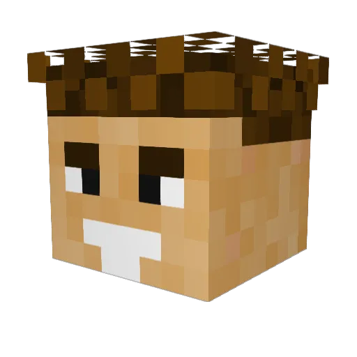 WCM67100 Minecraft avatar head, 3D render