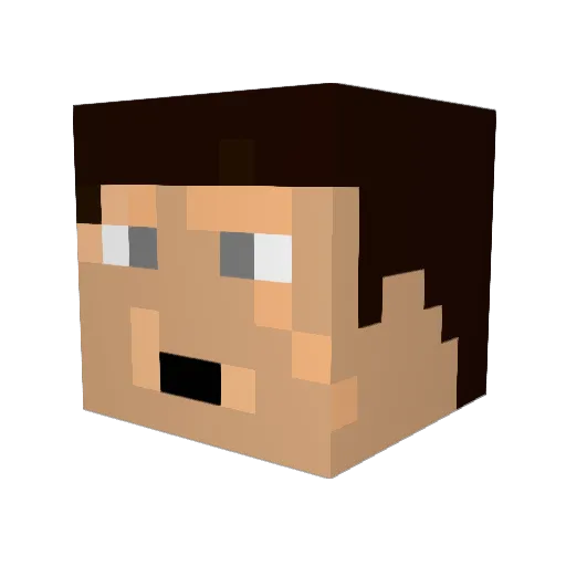 WCScarface Minecraft avatar head, 3D render