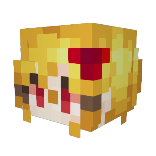WDSXF Minecraft avatar head, 3D render