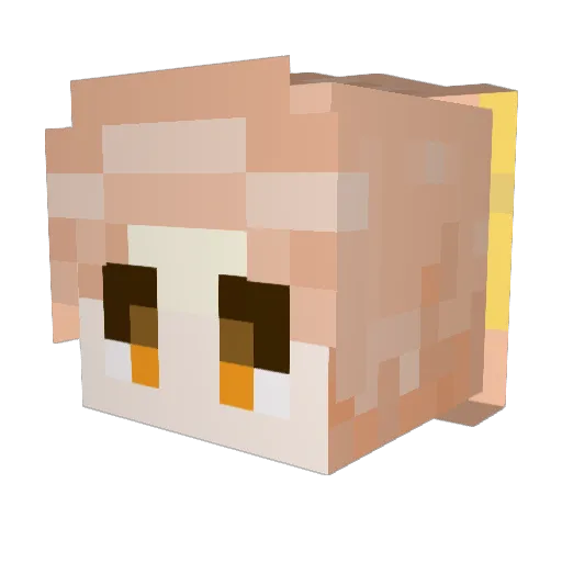 WDSzz Minecraft avatar head, 3D render