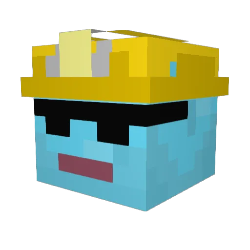 WDVault Minecraft avatar head, 3D render