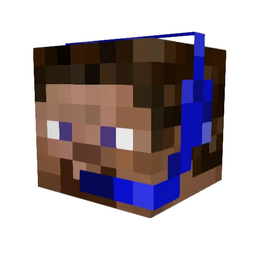 WDX1337 Minecraft avatar head, 3D render