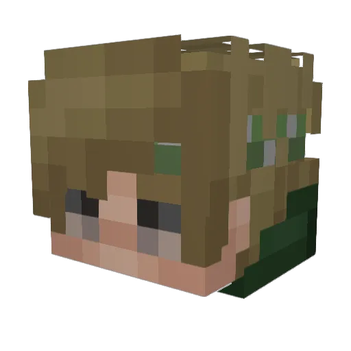 WDX_Bear_oqm Minecraft avatar head, 3D render
