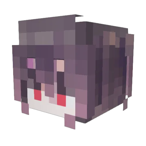 WD_Chara Minecraft avatar head, 3D render