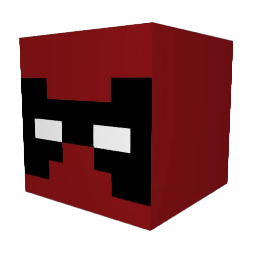 WD_IV0 Minecraft avatar head, 3D render