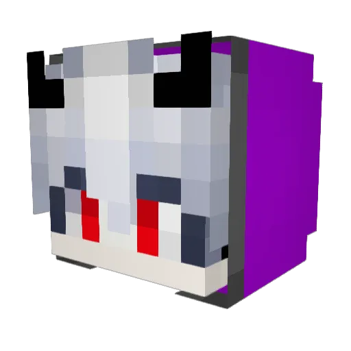 WD_MTY Minecraft avatar head, 3D render