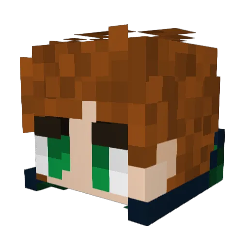 WDen0 Minecraft avatar head, 3D render