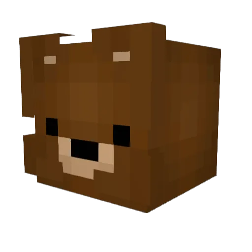 WE11Q14_ Minecraft avatar head, 3D render