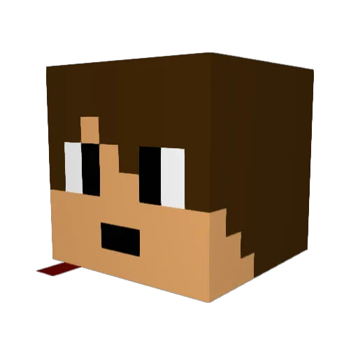 WEBITART Minecraft avatar head, 3D render