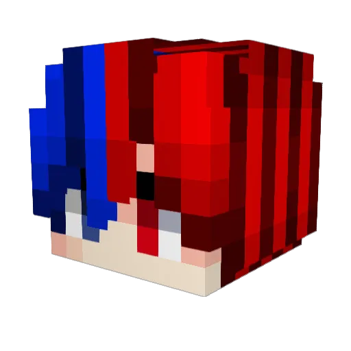 WEB_UFC Minecraft avatar head, 3D render