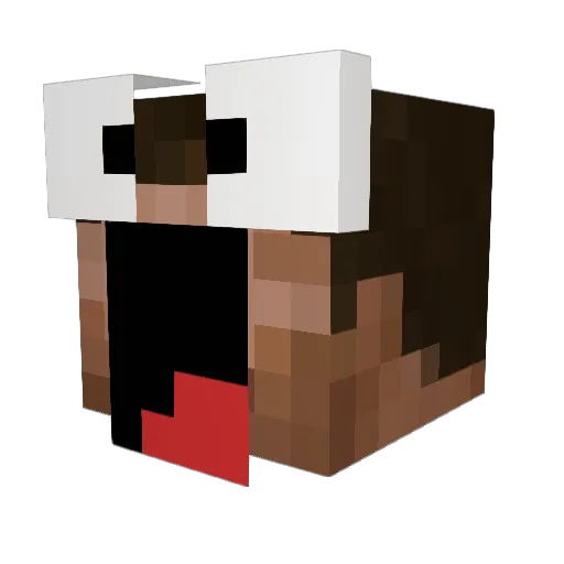 WEEWOOOWEEEWOOO Minecraft avatar head, 3D render