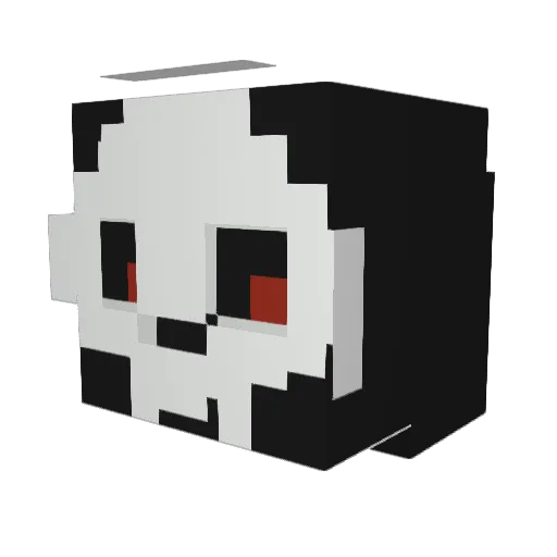 WEEhew Minecraft avatar head, 3D render