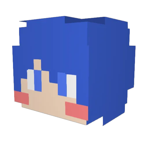 WEITME10 Minecraft avatar head, 3D render