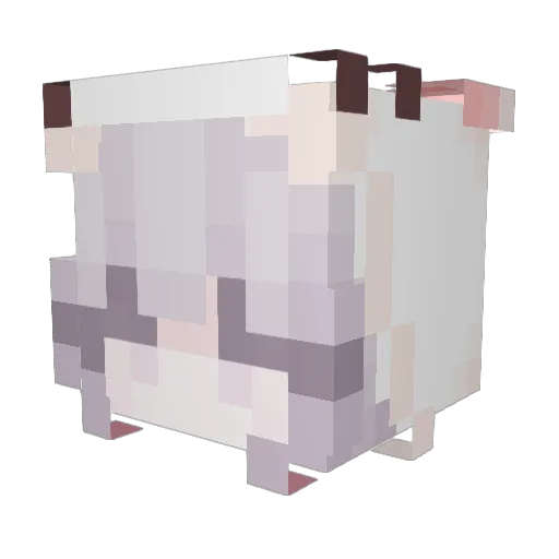 WELOVEFETTI Minecraft avatar head, 3D render