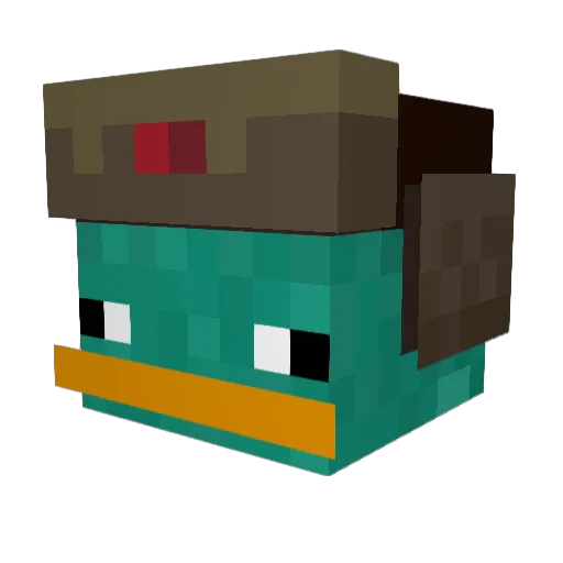 WENDIGESWOMBAT Minecraft avatar head, 3D render
