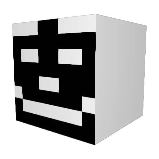 WEROX Minecraft avatar head, 3D render