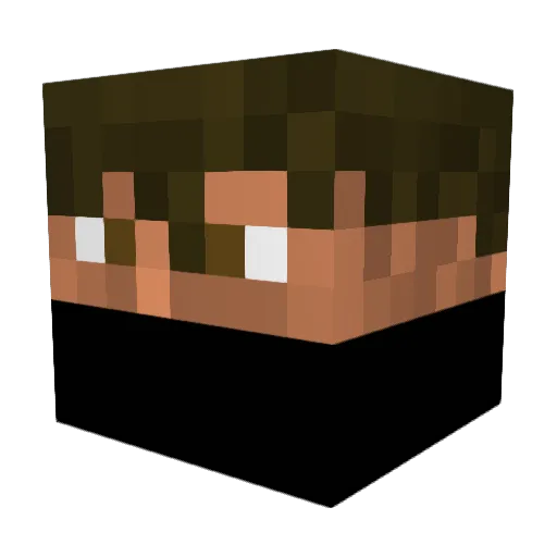 WERREzockt Minecraft avatar head, 3D render