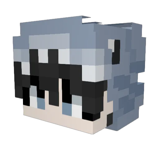 WERVR Minecraft avatar head, 3D render