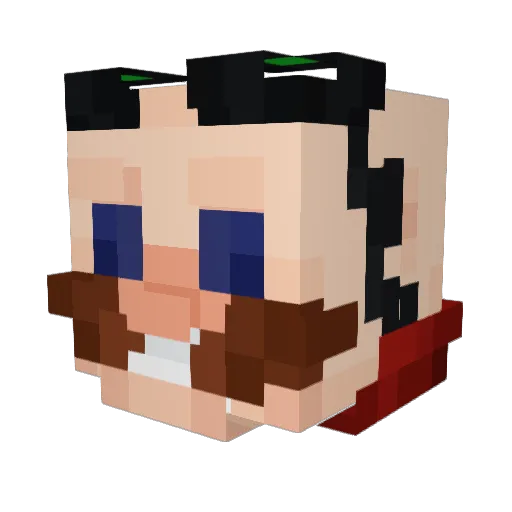 WET_LASAGNA1 Minecraft avatar head, 3D render