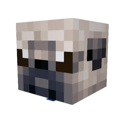 WEaRedUm Minecraft avatar head, 3D render